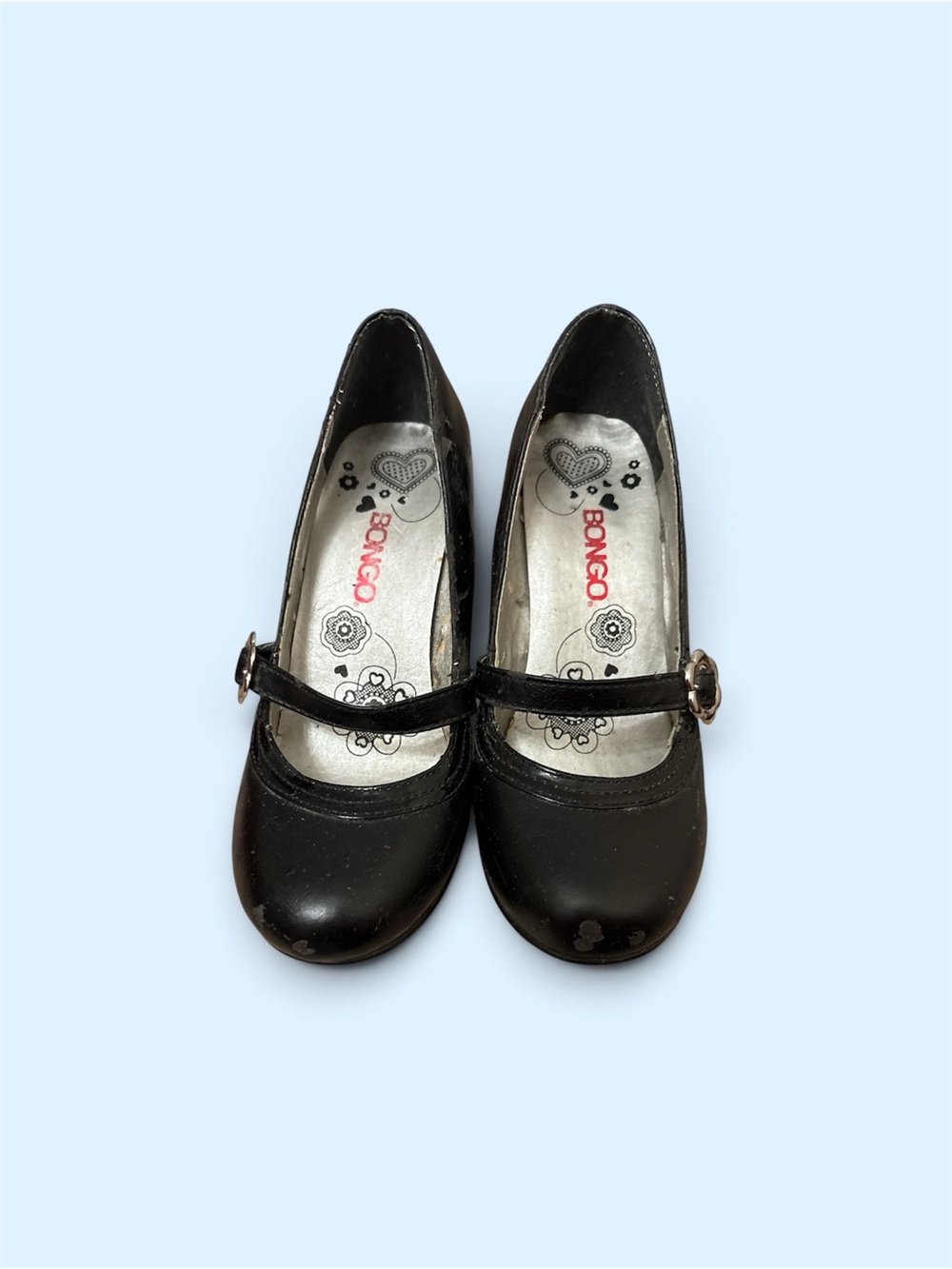 Bongo Women’s Black Mary Jane Shoes with Buckle Strap